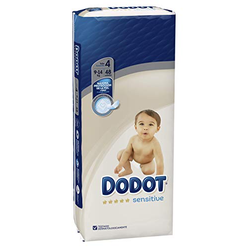 Dodot Sensitive - Pañales Talla 4, 48 Pañales, 9 a 14 kg