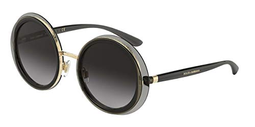 Dolce & Gabbana 0DG6127 Gafas, Transparent Grey/Gold, 52 para Mujer