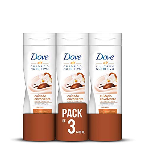 Dove Loción con Karité y Vainilla - 3 Paquetes de 400 ml - Total: 1200 ml