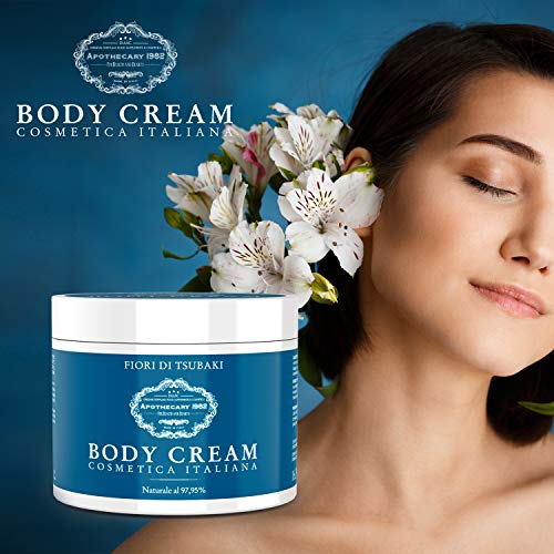 Dulàc - Body Cream Cosmetica Italiana - 500 ml - Crema Hidratante Corporal con Flores Tsubaki - piel suave, aterciopelada, reafirmada, hidratada - 97,95% natural - Apothecary 1982