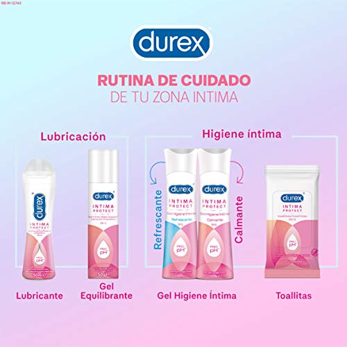 Durex Íntima Protect Gel Íntimo Balanceador Prebiótico 2In1, Fórmula Pro-Ph, Ácido Hialurónico, Libre De Fragancias – 50 ml