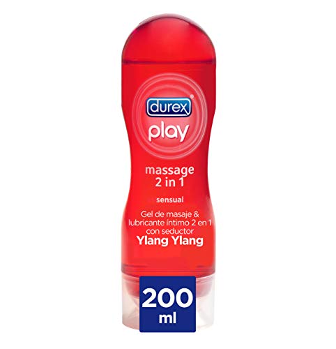 Durex Play Massage 2 en 1 Gel de Masaje Erótico y Lubricante Sensual con Ylang-Ylang 200 ml