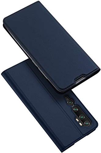 DUX DUCIS Funda Xiaomi Mi Note 10, Funda Xiaomi Mi Note 10 Pro, PU Cuero Flip Carcasa Fundas Móvil de Tapa Libro para Xiaomi Mi Note 10 / Mi Note 10 Pro (Azul Marino)