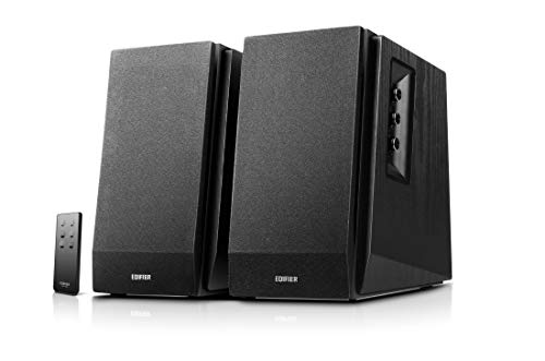 Edifier R1700BT Altavoces de Estante Bluetooth - Monitores de Estudio de Campo Cercano Activos - Altavoces 2.0 - Instalación de gabinete de Madera - 66w RMS - Negro