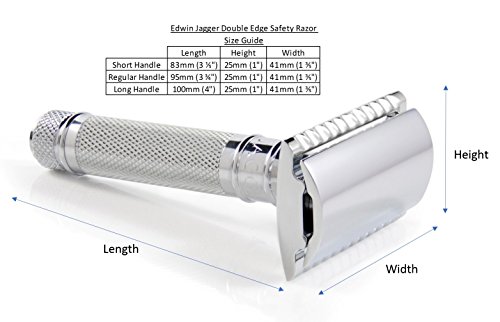 Edwin jagger - Cuchilla de afeitar (filo doble, con sistema de seguridad), color cromo