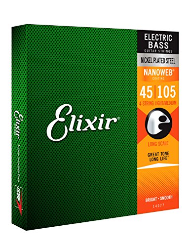 Elixir 14077 - Juego de cuerdas para bajo eléctrico.045-0.105