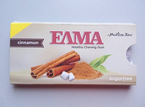 ELMA CHICLE SABOR DE CANELA CON CHIOS MASTIHA 3 PAQUETES X 10 TABLETAS CADA AZÚCAR SIN AZÚCAR