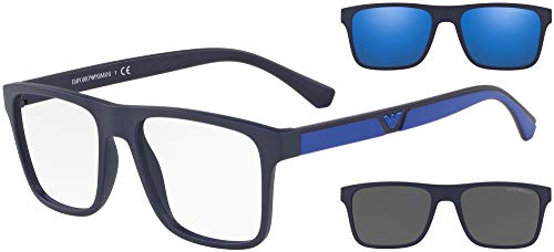 Emporio Armani 0EA4115 Gafas de sol, Matte Dark Blue, 54 para Hombre