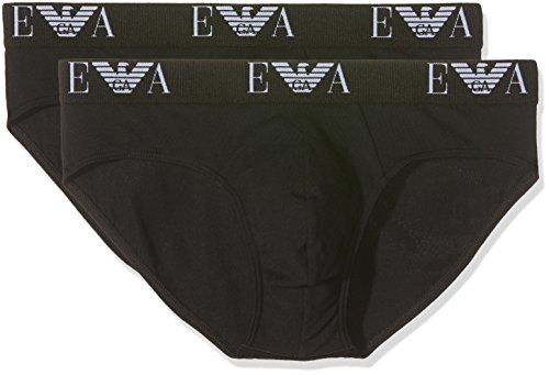 Emporio Armani 111321cc715, Baño Para Hombre, ( lot de 2 ), Negro (Black), Small (Tamaño del fabricante:S)