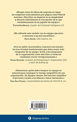 Equipos ideales: Cómo reconocer y cultivar las tres virtudes esenciales (Narrativa empresarial)