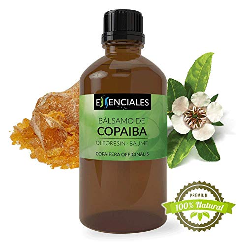 Essenciales - Bálsamo de Copaiba, 100% PURA, 100 ml | Oleoresina Natural para Aliviar y Reprar Eczemas y Psoriasis, Piel Seca