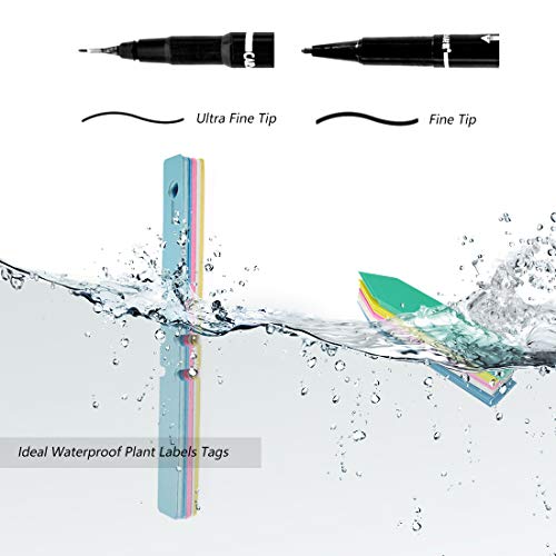 Etiquetas Impermeables de Plantas, Alta Eficiencia Jardinería Juego de Herramientas de Etiquetas con el Rotulador Permanente, Árbol Etiquetas Colgantes y Etiquetas de Semillas