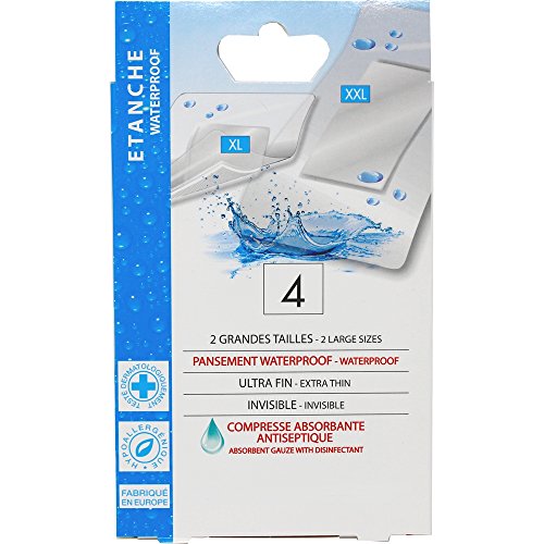 EUROSIREL - Apósitos impermeables "Waterproof" XL y XXL, 4 piezas, 2 tallas grandes