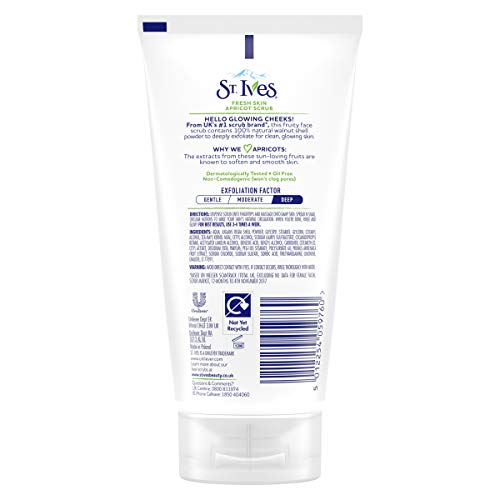 Exfoliante facial tonificanteSt. Ives, con melocotón