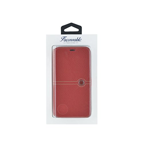 Faconnable – Funda Folio para iPhone X Rojo