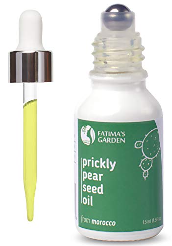 fatima' S Garden - Aceite de Semillas de Higo de barbarie, prensado en frío (, Pure, vièrge, cuerpo Hidratante Antiedad para cara, pelo, uñas, certificado 100% Bio Ecocert Europe y USA 15ml