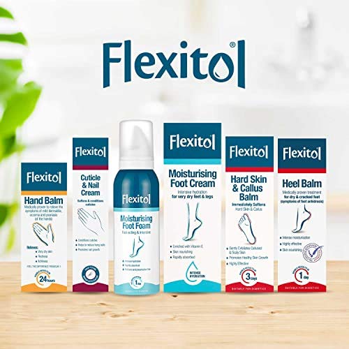 Flexitol Bálsamo de talón para pies secos y agrietados, hidratación intensa, adecuado para diabéticos - 112 g