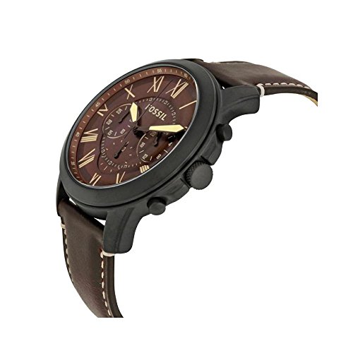 Fossil Reloj Cronógrafo para Hombre de Cuarzo con Correa en Cuero FS5088