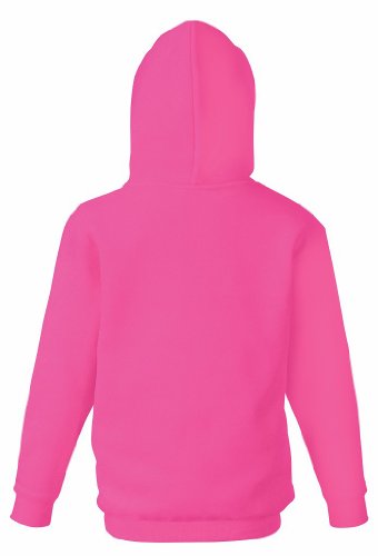 Fruit of the Loom - Sudadera clásica con capucha para niños, unisex, sin cremallera Rosa fucsia 7 años