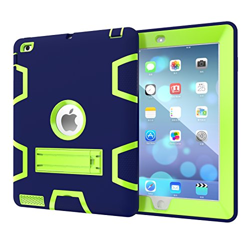 Funda para iPad 2/3/4, Fizze de Tres Capas de policarbonato y Silicona de Alto Impacto, híbrida, a Prueba de caídas, protección de Cuerpo Completo con función Atril para iPad 2/3/4 generación