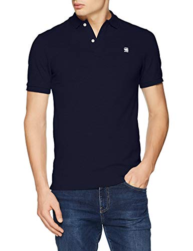 G-Star Raw Dunda Slim Polo S/s, sartho blue 6067, Medium para Hombre