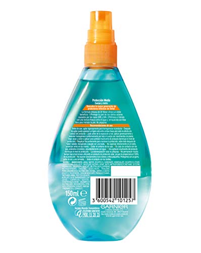 Garnier Delial UV Water Spray Transparente de Protección Solar para Cuerpo y Rostro, Protección Media SPF20 - 150 ml