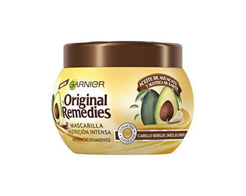 Garnier Original Remedies Aceite de aguacate y manteca de karité Mascarilla capilar para pelo rebelde y encrespado - 300 ml