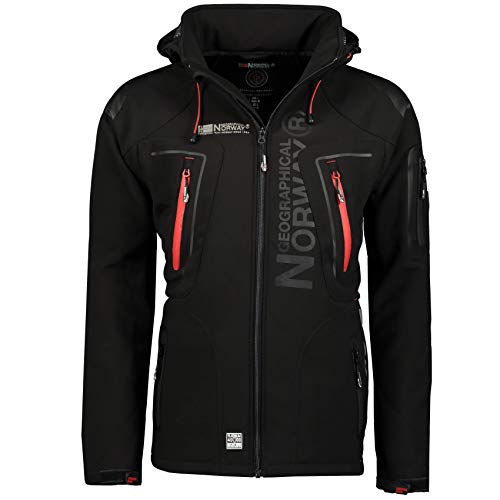 Geographical Norway Techno Softshell - Chaqueta para Hombre, con Capucha Desmontable