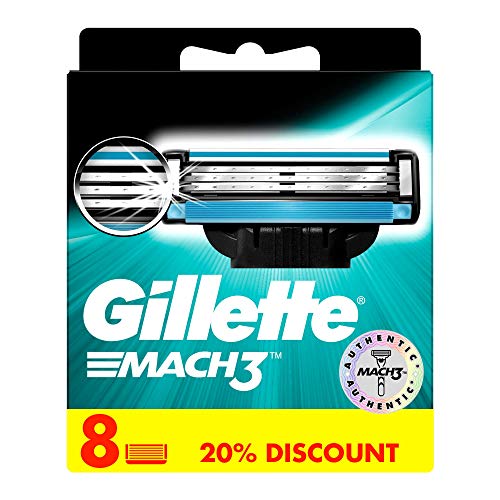 Gillette Mach3 - Cuchillas de recambios, 8 recambios