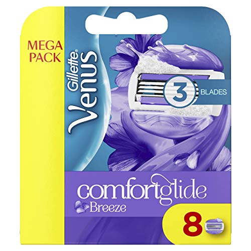 Gillette venus breeze - Cuchillas de recambio para maquinilla de afeitar (el embalaje puede variar) - paquete de 8 unidades