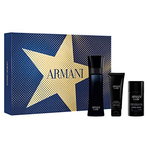 GIORGIO ARMANI Code Eau DE Toilette FOR Men 125ML VAPORIZADOR + Gel DE BAÑO Desodorante 75ML Unisex Adulto, Negro, Único