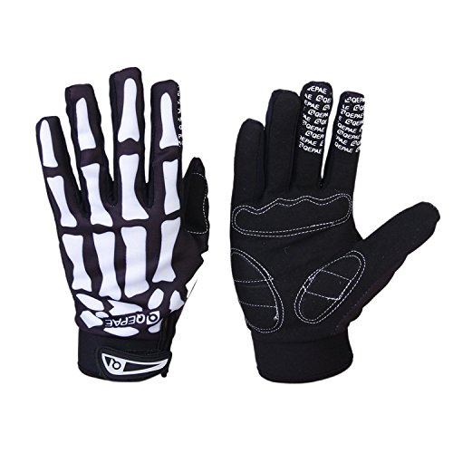 Guantes Ciclismo Invierno Guantes Deportivos Con Dibujo Esqueleto - L De Color Negro y Blanco