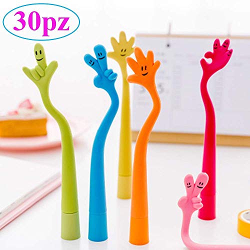 Gudotra 30pcs Bolígrafos de Dedo Bolígrafo Kawaii Detalles Regalo para Estudiante Niños de Cumpleanos Navidad (Estilo4)