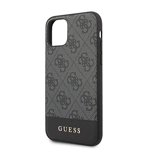 Guess Glitter 4G Stripe Collection - Funda para iPhone 11 Pro MAX, Color Gris