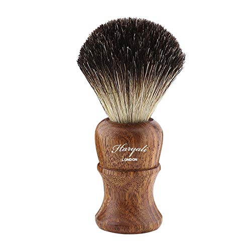 Haryali London NUEVO - 100% BROCHA DE AFEITAR DE PELO DE TEJÓN PURO - Rosa Madera Cepillo De Madera