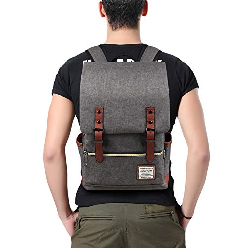 HASAGEI Mochila Casual de Lona Mochila del Ordenador Portátil Mochila Escolar Vuelta al Cole para Hombre y Mujer (Verde)