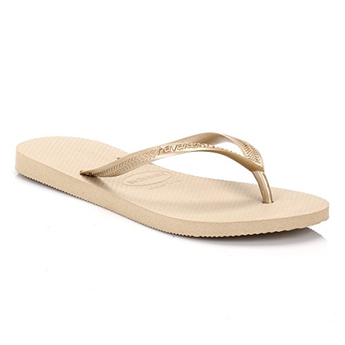 Havaianas Slim, Chanclas para Mujer, Oro (SandGrey/Light Golden), 35/36 EU