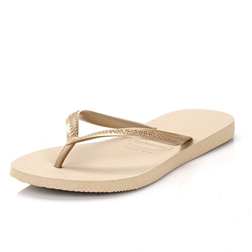 Havaianas Slim, Chanclas para Mujer, Oro (SandGrey/Light Golden), 35/36 EU