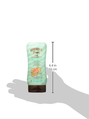 Hawaiian Tropic After Sun Silk Hydration AirSoft - Loción After Sun Hidratante Ultraligera con Aloe para después de la exposición al sol, fragancia Coco y Papaya, formato 180 ml