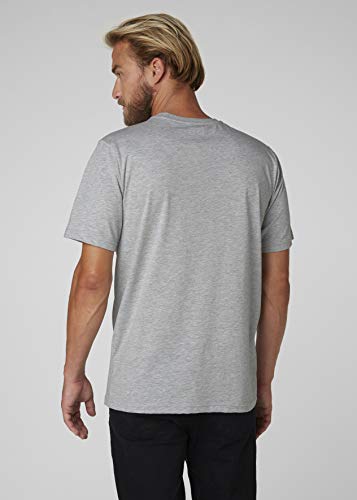 Helly Hansen HH Logo Camiseta Manga Corta, Hombre, Grey mélange, S