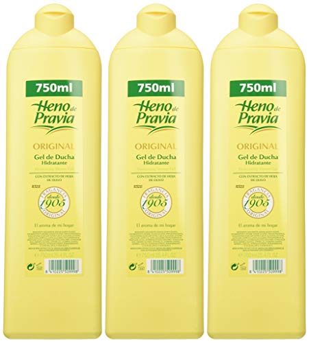 Heno de Pravia Original - Gel de ducha, paquete de 3 (3x750 ml)