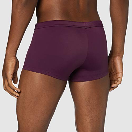 HOM - Hombre - Swim Shorts 'Sea Life' - Ropa de baño en Atractivos Colores de Temporada - Bordeaux - M