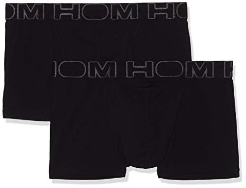 HOM - Para Hombres - Bóxer Briefs Pack de 2 'Boxerlines HO1' - All Black - Tamaño M