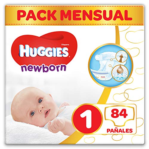 Huggies Newborn Pañales Recién Nacido Talla 1 (2-5 kg) - 84 pañales