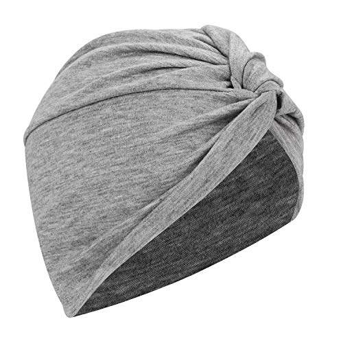 IBLUELOVER - Gorro para mujer, turbante musulmán, banda elástica, transpirable, de algodón, bandana, para peinado a la moda, indio contra la caída del cabello