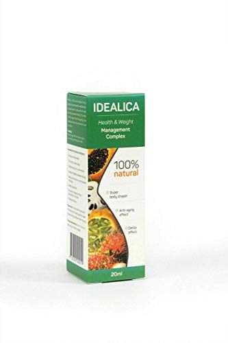 IDEALICA 100% Natural 20ml. Gotas Para Adelgazar Muy Rapido - Quemagrasas Potente Para Adelgazar - Antioxidante - Apto para veganos y vegetarianos - Sin gluten