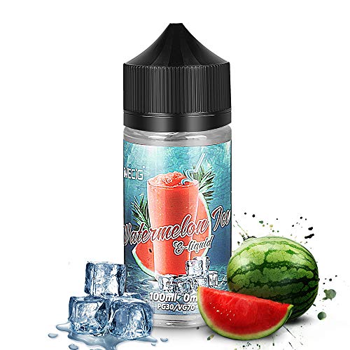 IMECIG 100ml E líquido Ice Sandía Liquido Vaper Para Cigarros electronicos 70/30 E Liquid Cigarrillo Electronico Premium Sabores Vapeador 0mg Nicotina