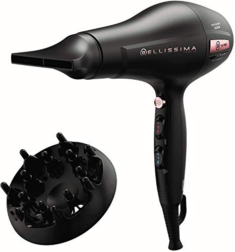 Imetec Bellissima My Pro P3 3400 - Secador de pelo con motor profesional AC, 2400W, Tecnología de iones, Rejilla de cerámica, Difusor y Concentrador