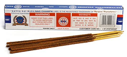 Incienso Nag Champa, 15 g, Satya, Lote de 12 recipientes