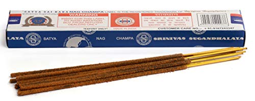 Incienso Nag Champa, 15 g, Satya, Lote de 12 recipientes